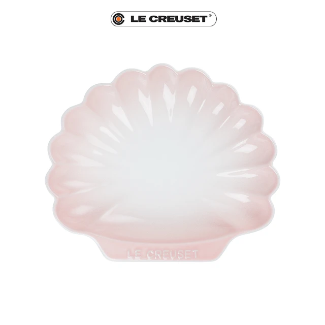 Le Creuset 瓷器貝殼盤-中(淡粉紅)
