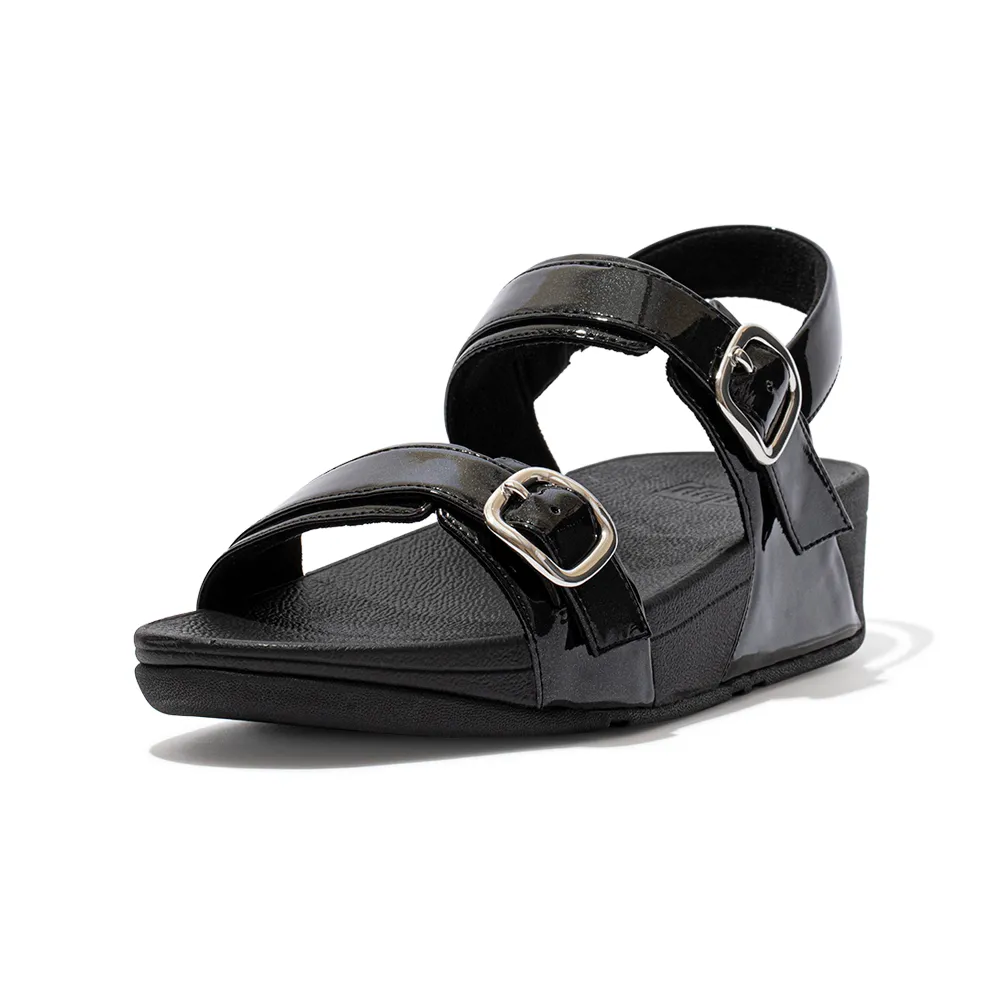 【FitFlop】LULU GLITTER ADJUSTABLE BACK-STRAP SANDALS 可調整式後帶涼鞋-女(黑色)