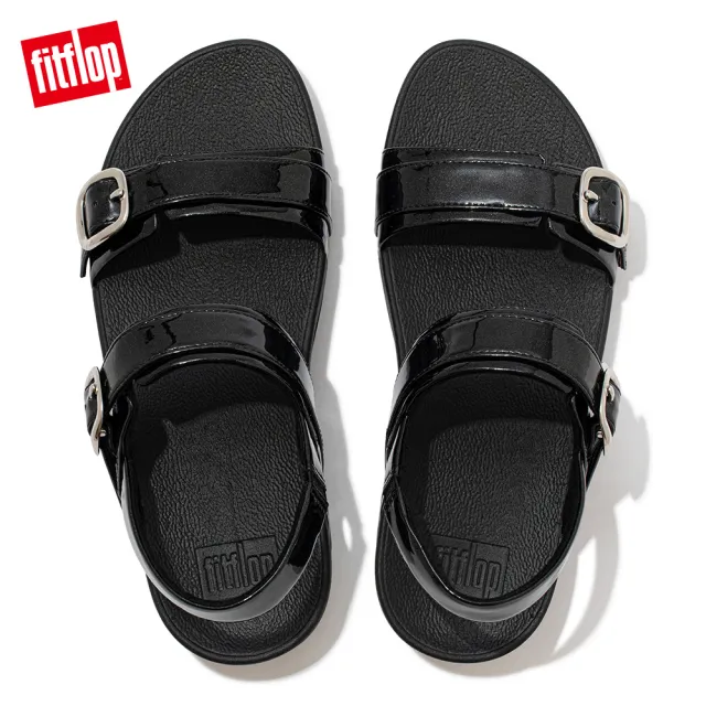 【FitFlop】LULU GLITTER ADJUSTABLE BACK-STRAP SANDALS 可調整式後帶涼鞋-女(黑色)