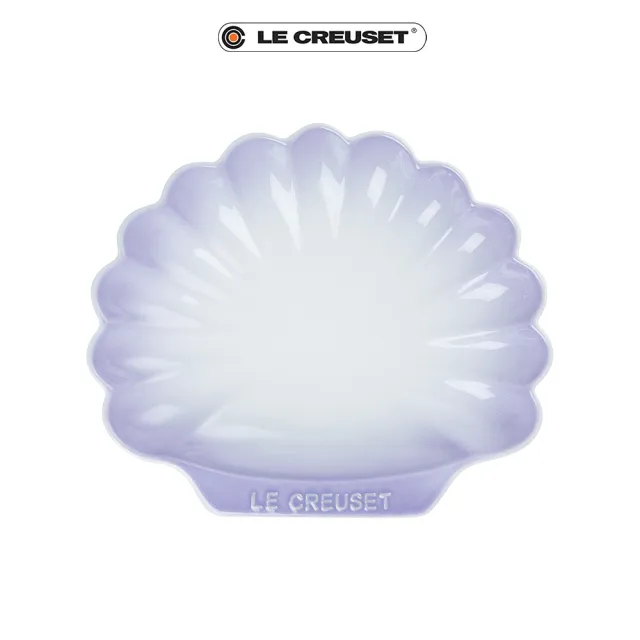 【Le Creuset】瓷器貝殼盤-中(淡粉紫)