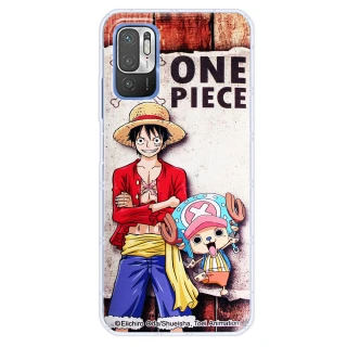 【ONE PIECE 航海王】紅米 Note 10 5G 木紋系列 防摔氣墊空壓保護套