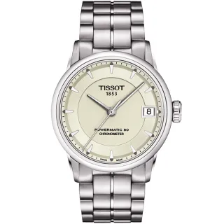 【TISSOT 天梭】T-Classic Luxury 天文台認證機械錶-銀  女王節(T0862081126100)