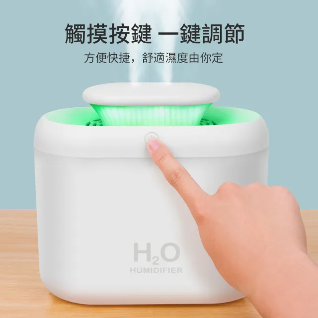 【kingkong】雙噴頭奈米霧化加濕器3300ml (大容量水氧機/香薰精油機/辦公室桌上型空氣淨化/噴霧風扇水冷機)