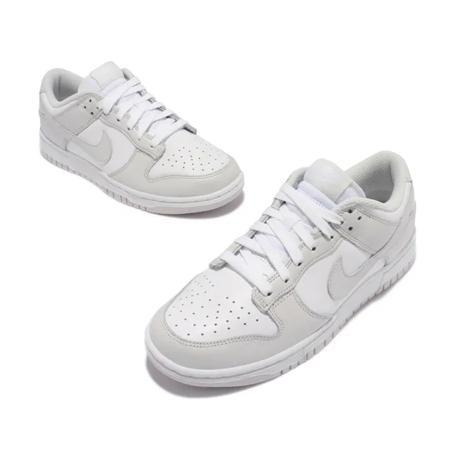 NIKE 耐吉】休閒鞋Dunk Low 女鞋經典款皮革灰白Photon Dust(DD1503-103