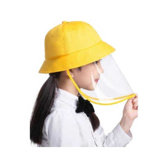 【MGSHOP】幼童防飛沫面罩漁夫帽/3色(適合幼兒/小學生)