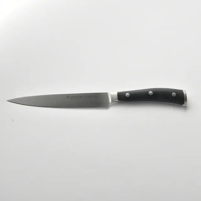 【WUSTHOF 三叉】三叉牌 Classic Ikon 料理刀 雕刻刀 廚師刀 16cm 黑柄 新版 盒裝(平輸品)