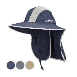 【Juniper 朱尼博】抗UV防曬披風遮陽釣魚大眉帽 J7553(帽子/登山帽/遮陽帽/披風帽)