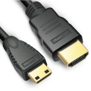 【UniSync】Mini HDMI轉HDMI高畫質4K影音認證鍍金頭傳輸線 50CM