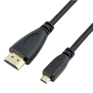 【UniSync】Micro HDMI轉HDMI高畫質4K影音認證鍍金頭傳輸線 50CM