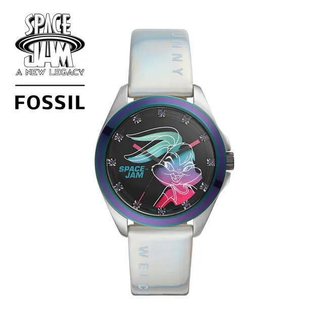 【FOSSIL 官方旗艦館】Space Jam 怪物奇兵 Lola 限量套錶組 白色矽膠錶帶 指針手錶 36MM LE1127SET