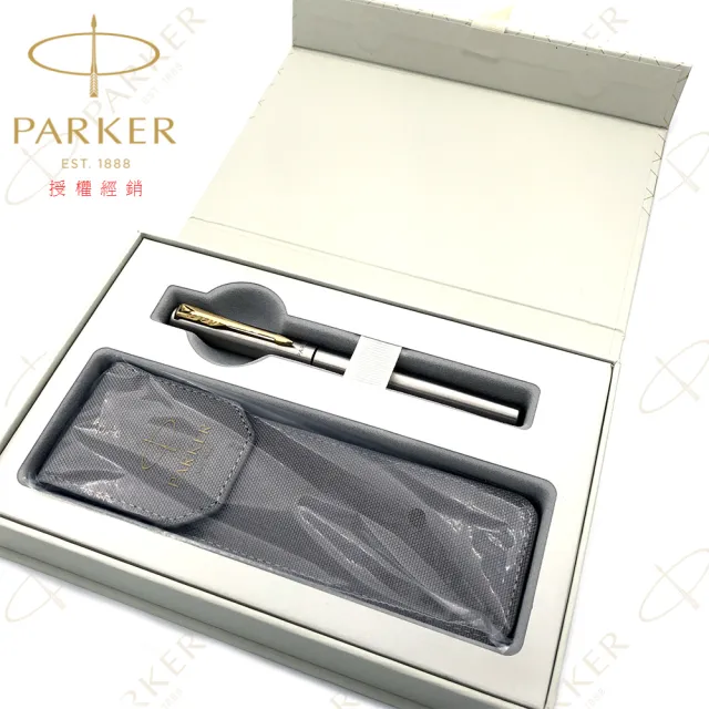 【PARKER】派克 新Vector威雅XL 鋼桿金夾鋼筆 布套卡水禮盒組