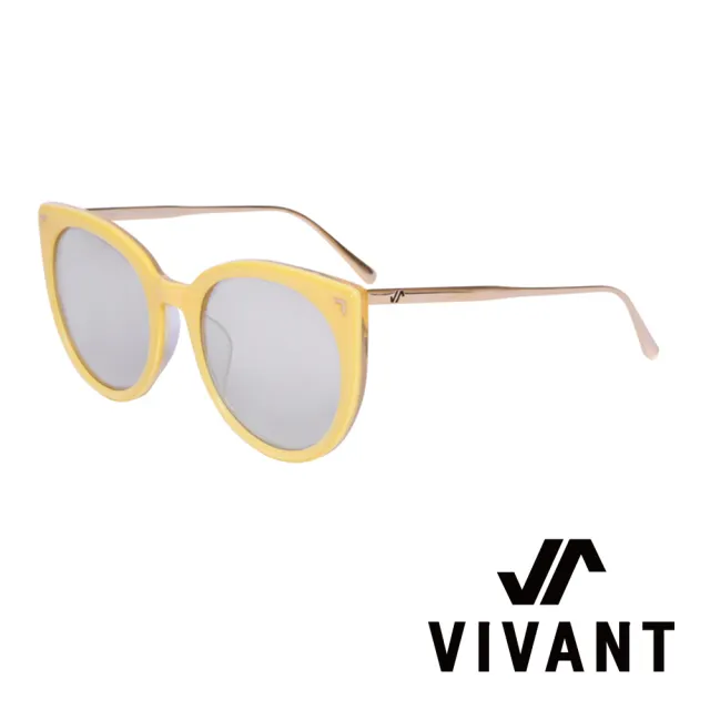 【VIVANT】韓國 貓眼大框面渡假風太陽眼鏡(．檸檬黃 PASTEL II C2)
