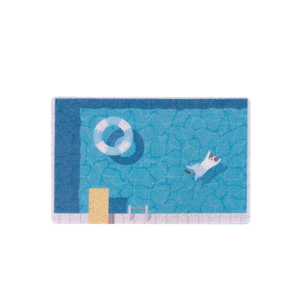 【PurLab 噗扑實驗室】夏日泳池貓砂墊(家的角落 放著夏天的藍)