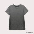 【Hang Ten】女裝-恆溫多功能-銀纖維無縫涼感抗菌除臭漸層短袖T恤-黑