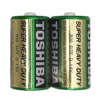【TOSHIBA 東芝】1號D環保 碳鋅電池 8入裝(1.5V無汞 無鎘 無污染)