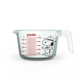 【CorelleBrands 康寧餐具】Pyrex Snoopy 單耳量杯1000ml