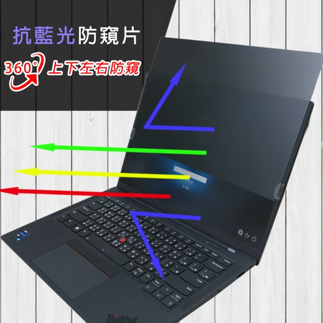 【Ezstick】Lenovo ThinkPad X1C 9TH 筆電用 防藍光 防眩光 360° 防窺片(上下左右防窺)