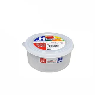 【NAKAYA】日本製造圓形透明收納/食物保鮮盒(800ML)
