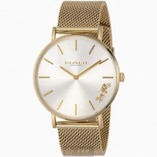 【COACH】COACH蔻馳女錶型號CH00073(白色錶面金色錶殼金色米蘭錶帶款)