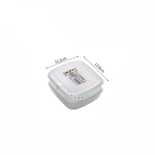 【NAKAYA】日本製扁形透明收納/食物保鮮盒2入組(400ML)