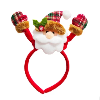 【摩達客】耶誕派對-舉手歡慶聖誕老公公髮箍(聖誕髮箍)