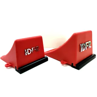 【IDFR】停車止滑車輪擋-中款-紅色-1組2入(停車擋 止滑擋 輪擋 輪胎擋 三角擋)