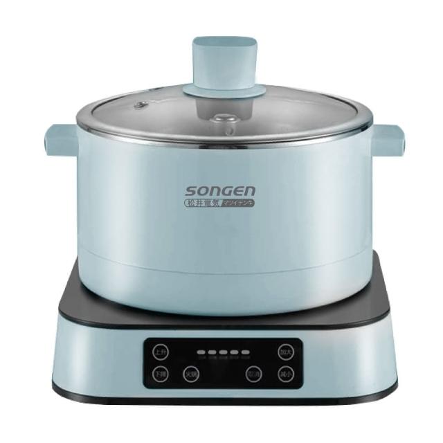  SONGEN 松井 SG-847C 藍色萬用鍋，專為3人家庭設計，容量適中，內鍋採用304不鏽鋼材質，耐用不易生鏽。配備升降蒸盤，方便多層蒸煮，適合蒸魚、煮飯、燉湯等多功能使用。產品尺寸 W275 x D255 x H265mm，重量僅2.9kg，輕巧易收納。電壓110V/60Hz，功率1100~1200W，快速加熱。產地中國，保固1年，並具BSMI許可字號 R73998，安全可靠，是廚房必備的電鍋好夥伴。 