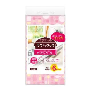 【日本大王】elleair 油切清潔廚房紙巾80抽X6包/串(抽取式)