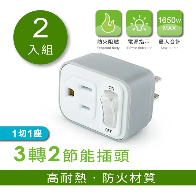 【RONEVER】ZPR-015-2P 1切1座3轉2小壁插(2入組)