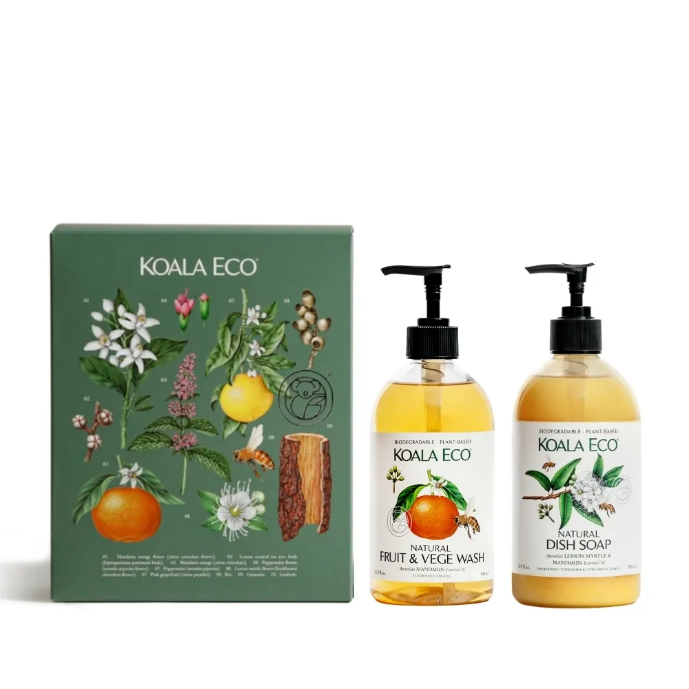 【澳洲科菈 KOALA ECO】完美入厝居家清潔組(無毒/廚房清潔/洗碗精/地板清潔劑)