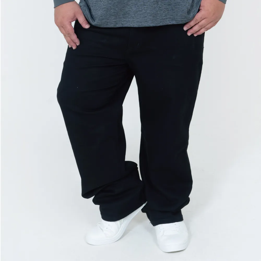 【MAXON 馬森大尺碼】台灣製/黑色標準版彈性直筒褲38~44腰(87931-88)