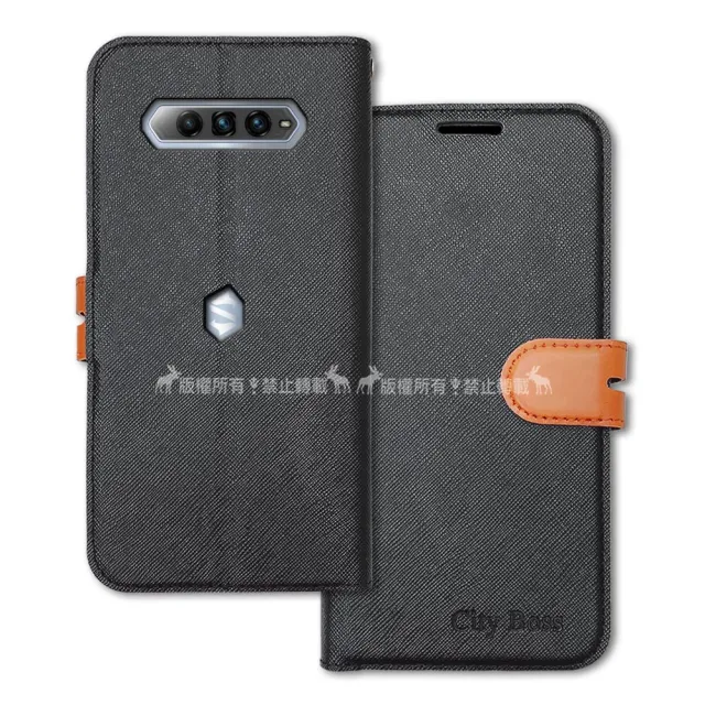 【CITY都會風】BLACK SHARK 黑鯊4 插卡立架磁力手機皮套 有吊飾孔