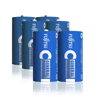 【FUJITSU 富士通】藍版能量2號C碳鋅電池 R14 F-GP-6顆入