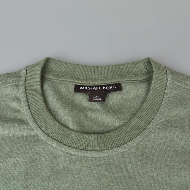 【Michael Kors】MICHAEL KORS字母LOGO棉質長袖T-Shirt(綠x白字)