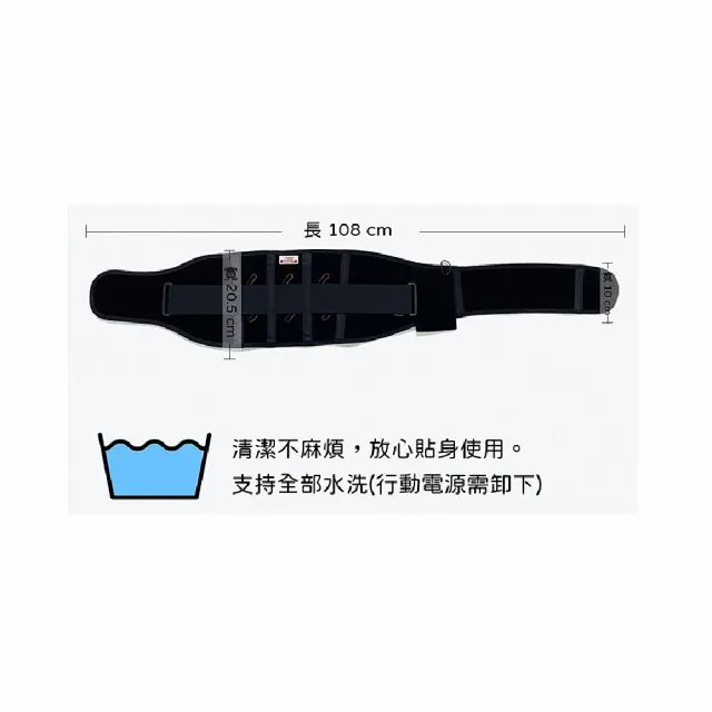 【海夫健康生活館】美嘉醫療用驅幹護具 MEGA COOHT USB 無線暖腰帶(HT-H007)