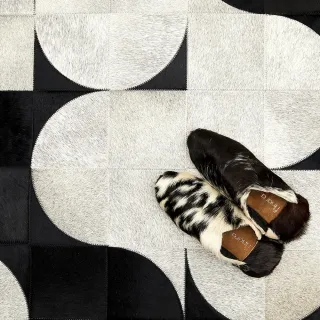 【Finara 費納拉】河畔波光．手工製原色玄關迎賓地墊/地毯(兩色)