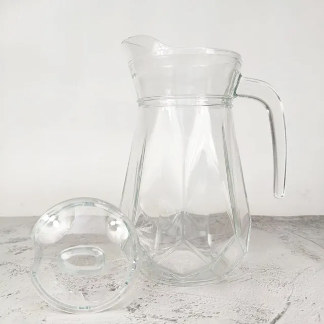 【CS22】家用玻璃鑽石冷水壺設計五件套(鑽紋壺+鑽紋水杯)