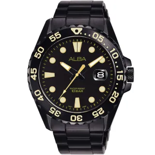 【ALBA】雅柏 經典運動潛水造型手錶-42mm(AS9N23X1/VJ42-X322SD)