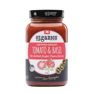 【Ozganics】澳洲無麩質有機羅勒義大利麵醬 500g/罐