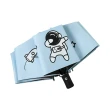 【YUNMI】太空人8骨全自動黑膠雨傘 晴雨兩用傘 遮陽傘 自動摺疊雨傘 折疊傘