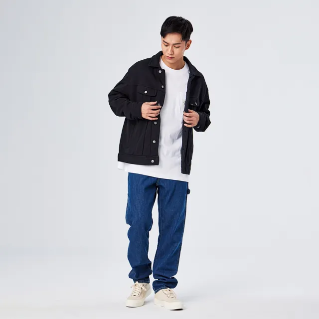【Lee】出清品-男裝 牛仔褲 / 工裝風 高腰寬鬆小直腳 中藍洗水(LL210277292)