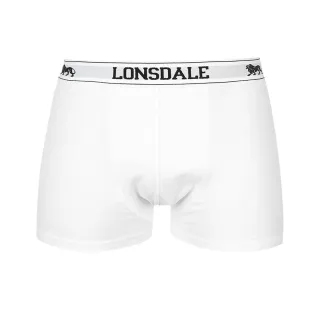 【LONSDALE 英國小獅】英式極簡風 高彈性內褲2入(白色 LT422011)