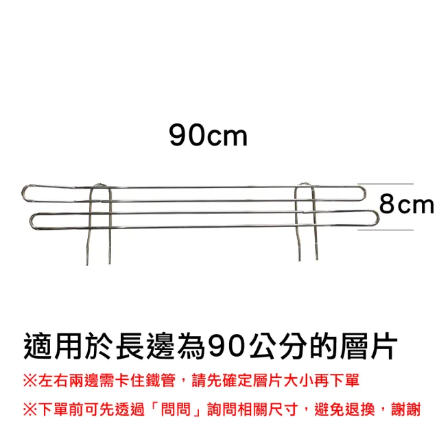 【A+Courbe】90cm側邊圍欄1入-MIT鐵力士架專用鍍鉻配件
