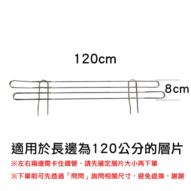 【A+Courbe】120cm側邊圍欄4入-MIT鐵力士架專用鍍鉻配件