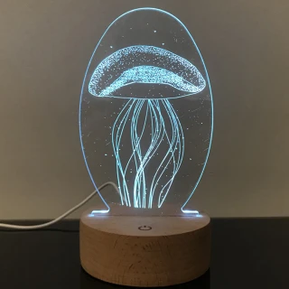 【iSFun】立體雕刻＊圓實木3D療癒造型夜燈 4款可選(聖誕節/情人節/生日/送禮)