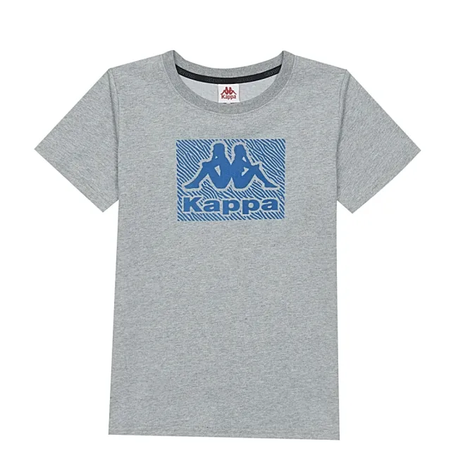 【KAPPA】義大利舒適小童吸溼排汗男款圓領T恤(中灰麻花 33172MWWPP)