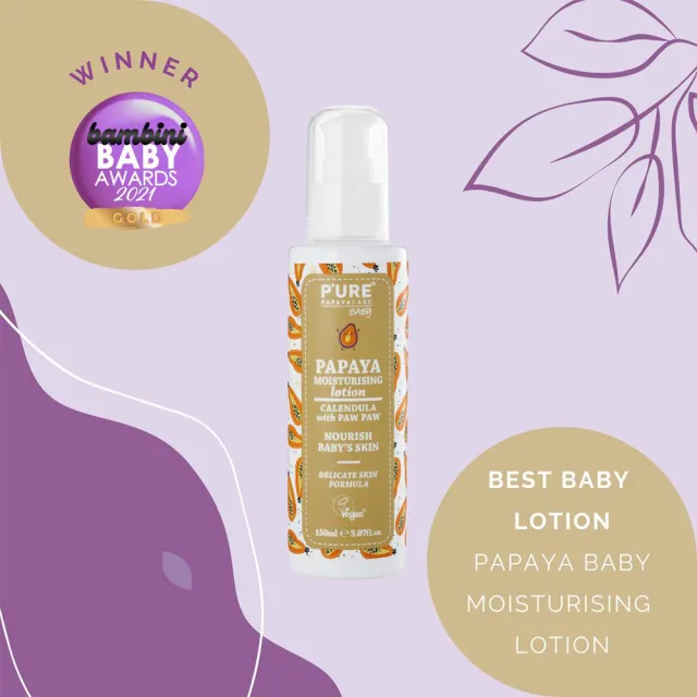【澳洲 Pure Papayacare 即期品】木瓜嬰兒滋潤乳液含金盞花-2026年11月到期(2入組 150ml/瓶)