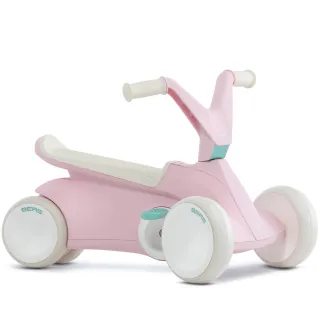 【BERG】荷蘭 GO2 兒童4輪多功能滑步自行車-櫻花粉(學步車、嚕嚕車、腳踏車)
