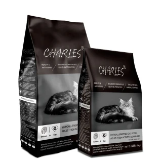 【CHARLES查爾斯】低敏貓糧活力成貓能量貓15LB送3.3LB(鮭魚+雙鮮凍乾)