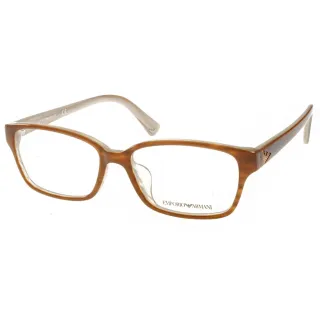 【EMPORIO ARMANI】光學眼鏡 經典簡約款眼鏡(棕#EA3012D 5054)